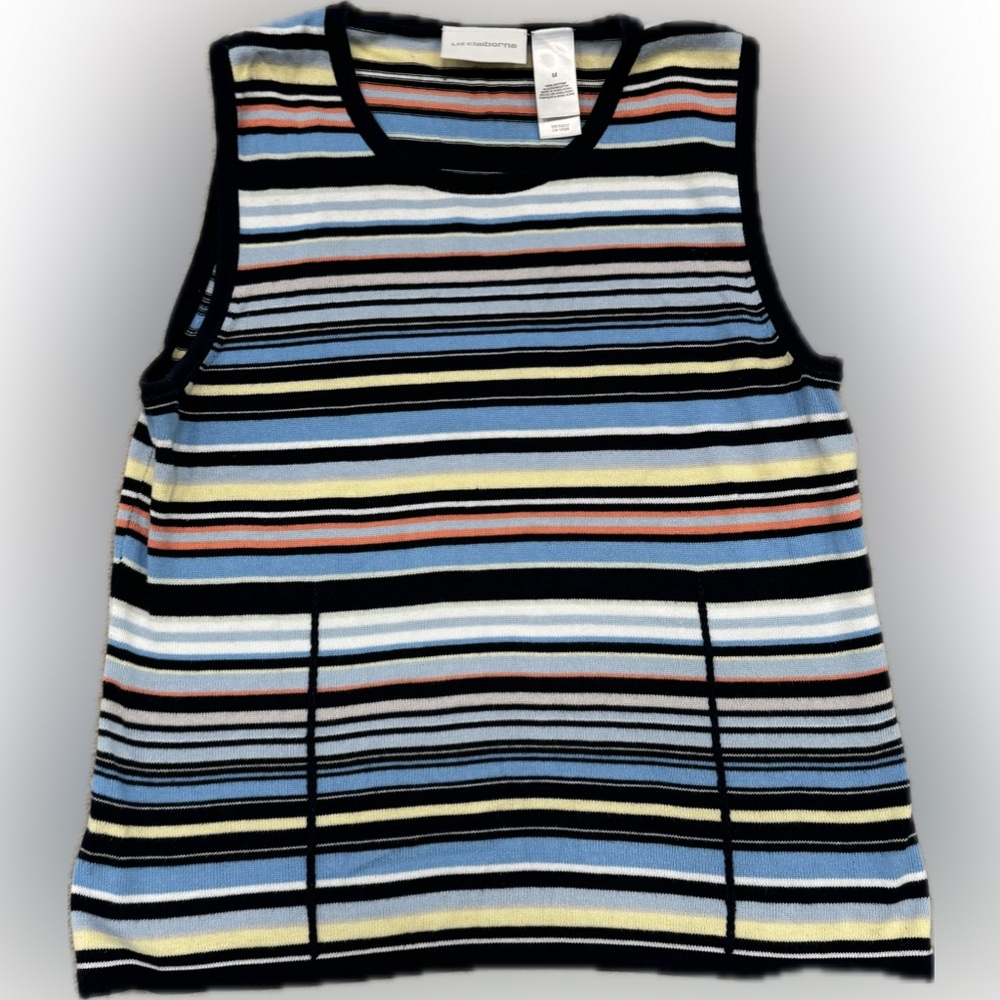 Liz Claiborne Multicolor Striped Tank Top